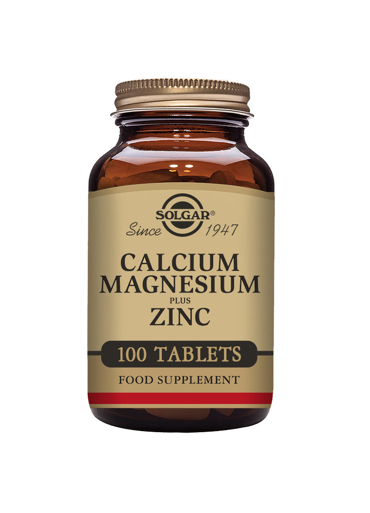 Kosttilskudd fra Solgar med kalsium magnesium og zinc