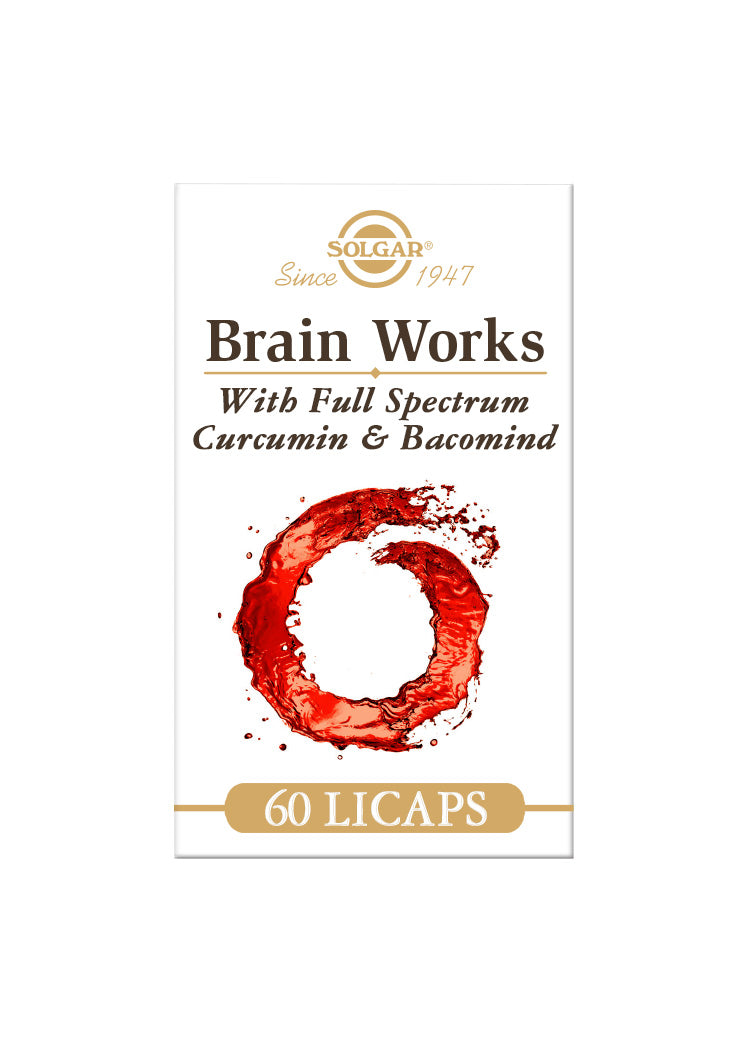 Brain Works with Full Spectrum Curcumin & BacoMind | Solgar.no