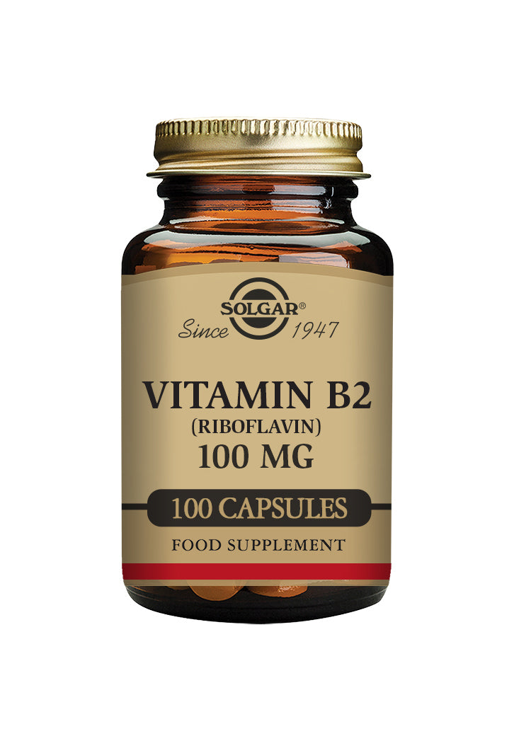 Kosttilskudd fra solgar med vitamin B2 100mg