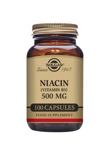 Kosttilskudd fra solgar med Niacin, vitamin B3 500mg