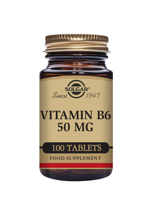 Kosttilskudd fra solgar med vitamin B6 50mg