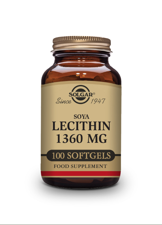 Kosttilskudd fra solgar, soya lecithin 1360mg i softgels